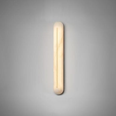 CTO Lighting Hepworth Tall - DALI - A Wall Light satin brass with honed alabaster - Araco Interiors
