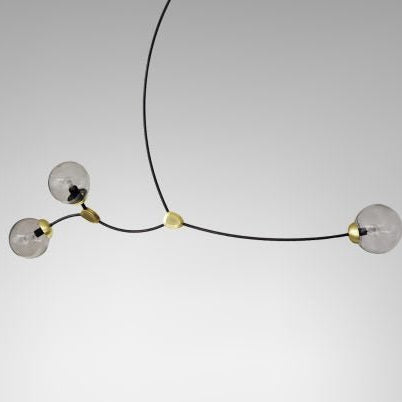 CTO Lighting Ivy - 3 - DALI - B Pendant Light bronze with bronze details and smoked glass - Araco Interiors