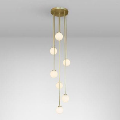 CTO Lighting Mezzo Cluster - Round 9 - DALI - A Pendant Light satin brass - Araco Interiors