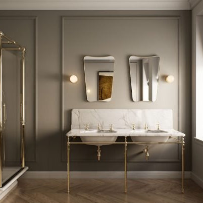CTO Lighting Mezzo Large - Flush IP44 Wall Light polished nickel - Araco Interiors