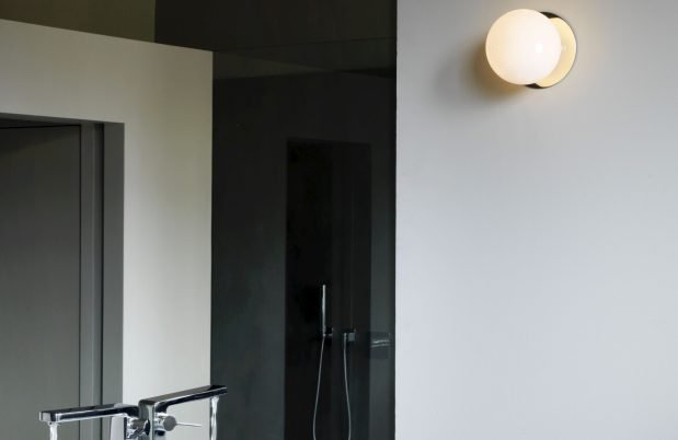 CTO Lighting Mezzo Large - Flush IP44 Wall Light satin brass - Araco Interiors