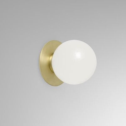 CTO Lighting Mezzo Small - Flush IP44 - DALI - A Wall Light satin brass - Araco Interiors