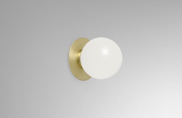 CTO Lighting Mezzo Small - Flush IP44 - DALI - A Wall Light satin brass - Araco Interiors