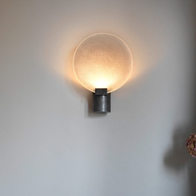 CTO Lighting Nimbus Wall Light antique bronze with fritted glass - Araco Interiors