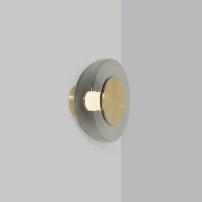 CTO Lighting Pendulum - DALI - A Wall Light satin brass with smoked glass - Araco Interiors