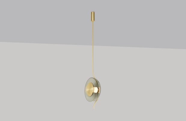 CTO Lighting Pendulum - DALI - B Pendant Light satin brass with smoked glass - Araco Interiors