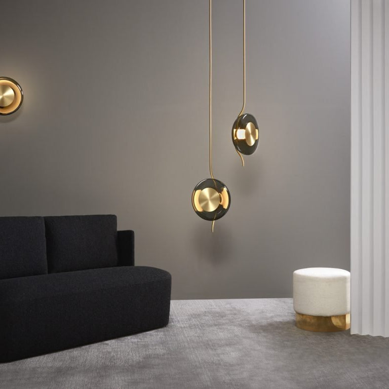 CTO Lighting Pendulum Pendant Light bronze with smoked glass - Araco Interiors