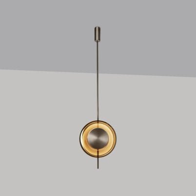 CTO Lighting Pendulum Pendant Light satin brass with smoked glass - Araco Interiors