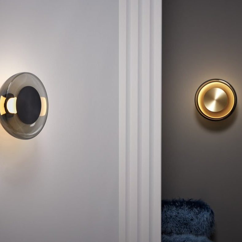 CTO Lighting Pendulum Wall Light bronze with smoked glass - Araco Interiors