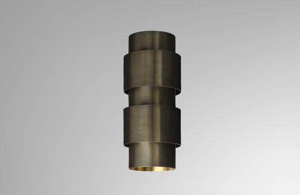 CTO Lighting Ring - Short - DALI - A Wall Light bronze with satin brass detail - Araco Interiors