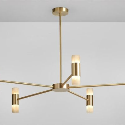 CTO Lighting Roma - DALI - A Pendant Light satin brass with honed alabaster - Araco Interiors