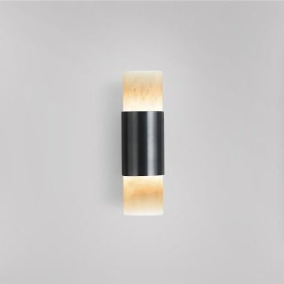 CTO Lighting Roma IP44 - Tall Wall Light antique bronze with honed alabaster - Araco Interiors