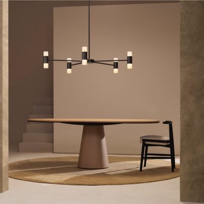 CTO Lighting Roma Pendant Light bronze with honed alabaster - Araco Interiors