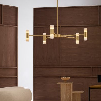 CTO Lighting Roma Pendant Light satin brass with honed alabaster - Araco Interiors