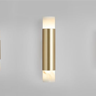 CTO Lighting Roma - Short - DALI - A Wall Light satin brass with honed alabaster - Araco Interiors
