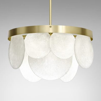 CTO Lighting Sasha Pendant Light satin brass with fritted glass - Araco Interiors