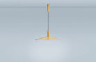 CTO Lighting Tinto - Medium - Flex Pendant Light satin brass shade and black silk braided flex - Araco Interiors