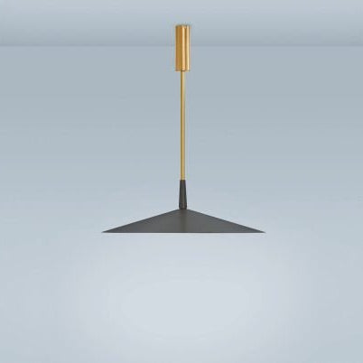 CTO Lighting Tinto - Medium - Rod - DALI - B Pendant Light bronze shade and satin brass details - Araco Interiors