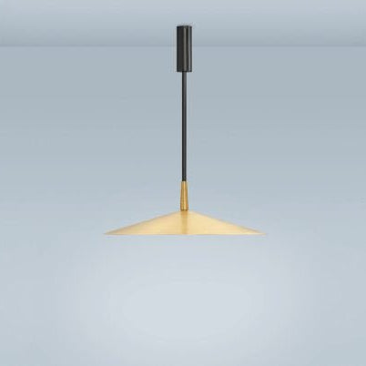 CTO Lighting Tinto - Medium - Rod - DALI - B Pendant Light satin brass shade and bronze details - Araco Interiors