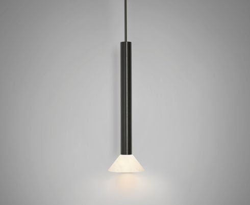 CTO Lighting Torres Tall - Ceiling Plate - DALI - A Pendant Light bronze with honed alabaster - Araco Interiors