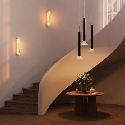 CTO Lighting Torres Tall - Ceiling Plate - IP44 Pendant Light antique bronze with honed alabaster - Araco Interiors