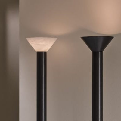 CTO Lighting Torres Uplighter Floor Lamp antique bronze with alabaster shade - Araco Interiors
