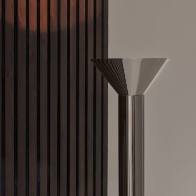 CTO Lighting Torres Uplighter Floor Lamp polished nickel - Araco Interiors