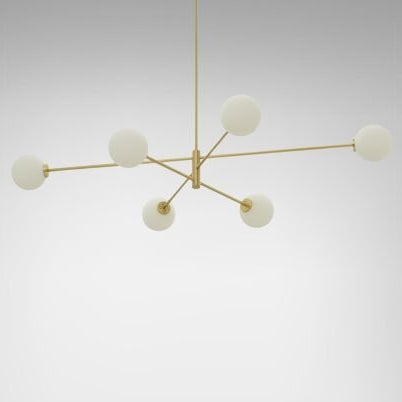 CTO Lighting Trevi Large - DALI - B Pendant Light satin brass with matt opal glass - Araco Interiors