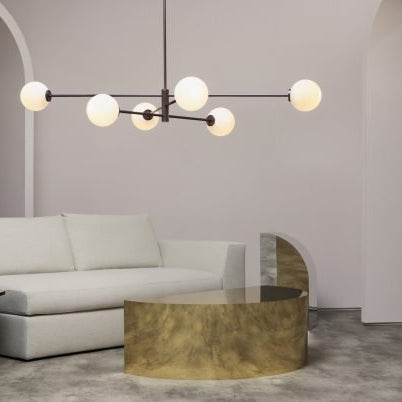 CTO Lighting Trevi Large Pendant Light bronze with matt opal glass - Araco Interiors