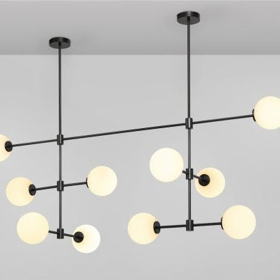 CTO Lighting Trevi - Multi 10 Pendant Light bronze with matt opal glass - Araco Interiors