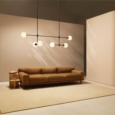 CTO Lighting Trevi - Multi 6 - DALI - A Pendant Light antique bronze with matt opal glass - Araco Interiors