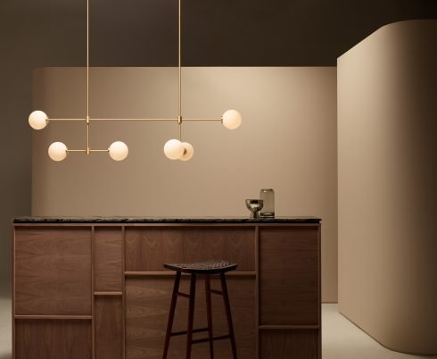 CTO Lighting Trevi - Multi 6 - DALI - A Pendant Light satin brass with matt opal glass - Araco Interiors