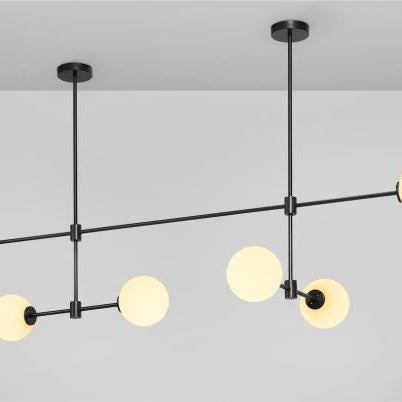CTO Lighting Trevi - Multi 6 Pendant Light antique bronze with matt opal glass - Araco Interiors