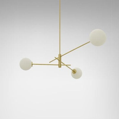 CTO Lighting Trevi Small - DALI - B Pendant Light satin brass with matt opal glass - Araco Interiors