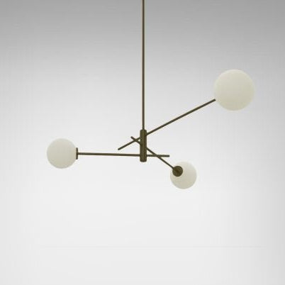 CTO Lighting Trevi Small Pendant Light antique bronze with matt opal glass - Araco Interiors