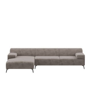 Dome Deco LUGANO corner sofa L Sofa Paris fabric Mouse - Araco Interiors
