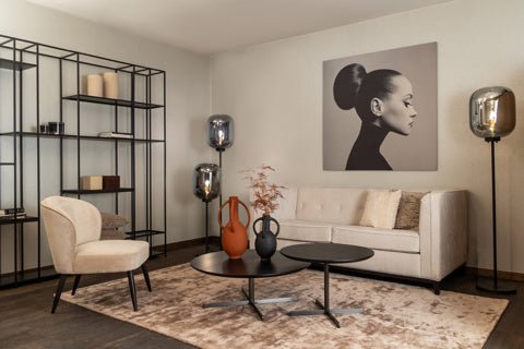 Dome Deco PAXTON M Floor Lamp Black - Araco Interiors