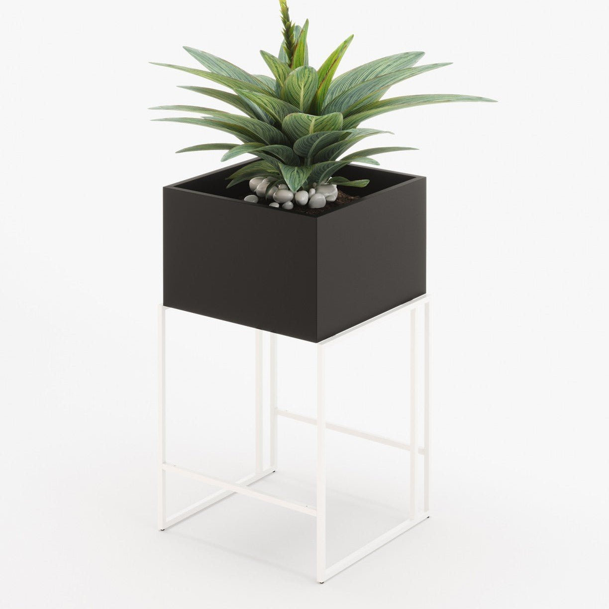 Laskasas ACHILES Planter & Pot Black Lacquer Matte - Araco Interiors