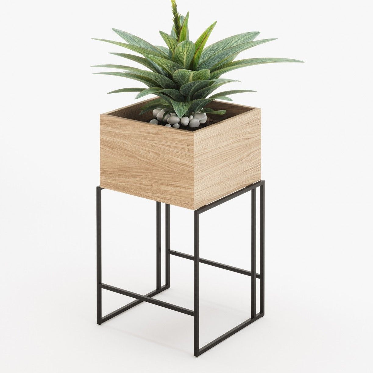 Laskasas ACHILES Planter & Pot Oak Veneer Matte - Araco Interiors
