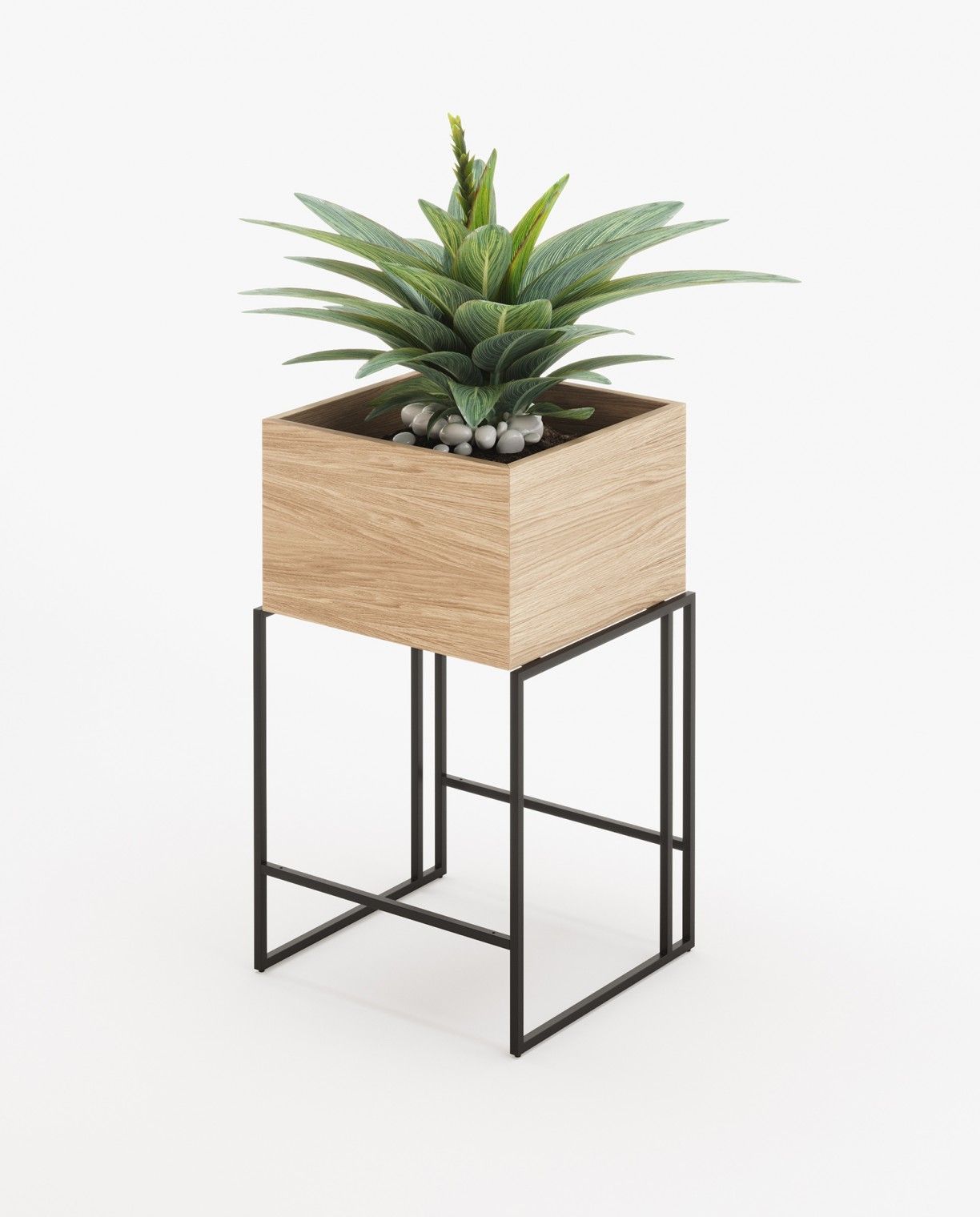 Laskasas ACHILES Planter & Pot Oak Veneer Matte - Araco Interiors