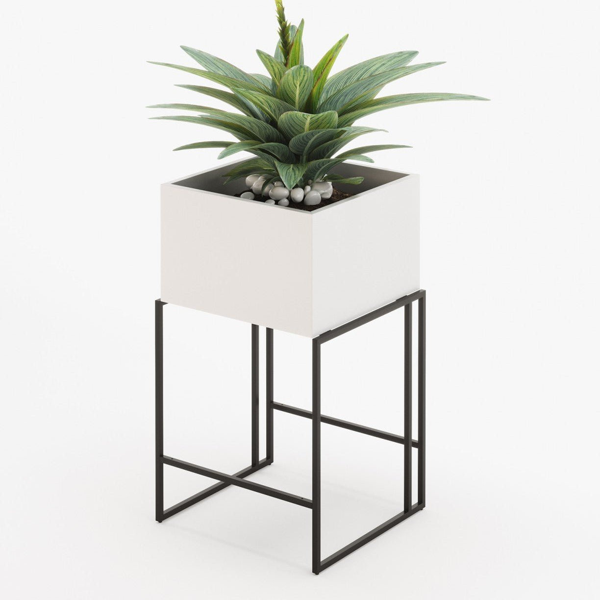 Laskasas ACHILES Planter & Pot White Lacquer Matte - Araco Interiors