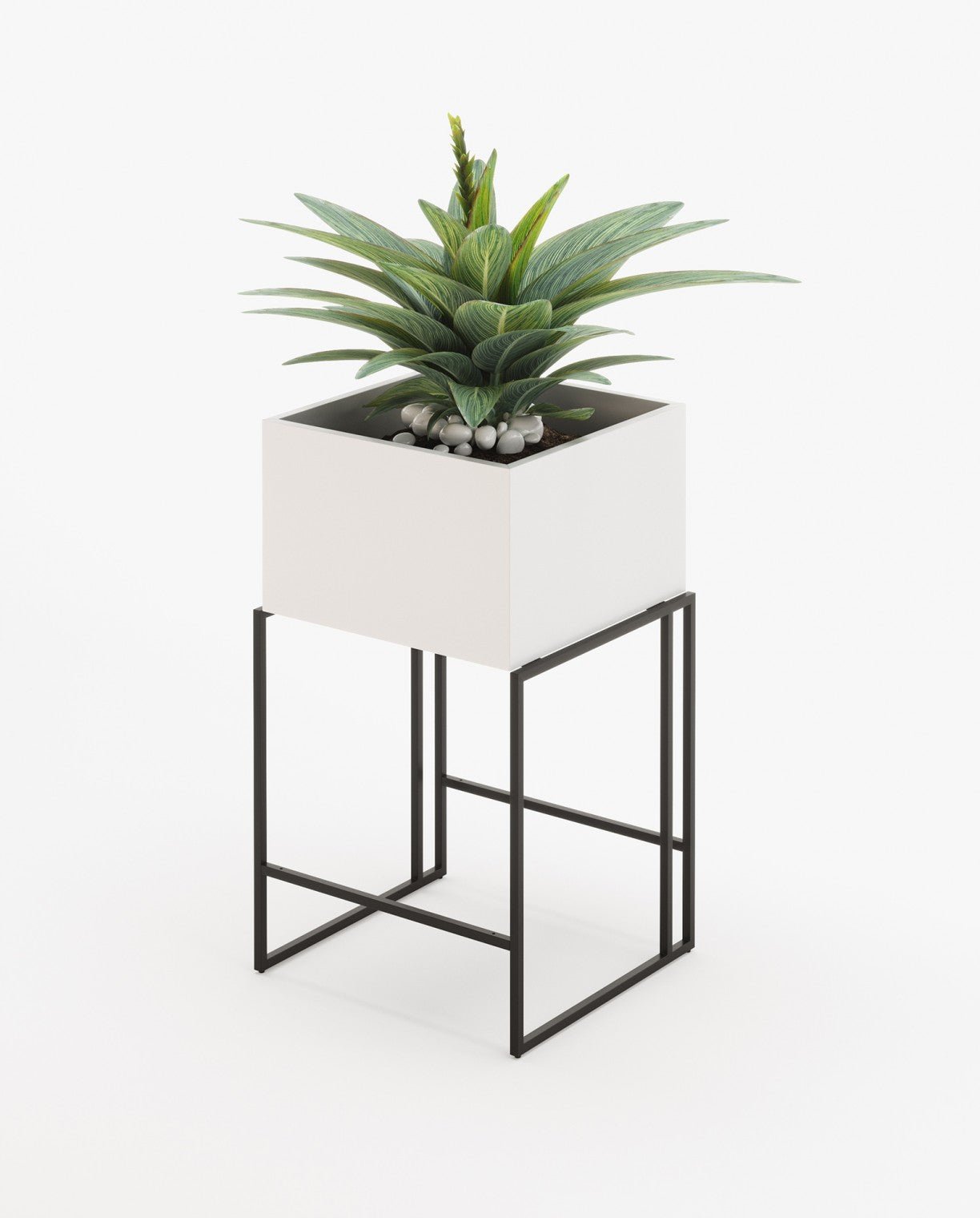Laskasas ACHILES Planter & Pot White Lacquer Matte - Araco Interiors