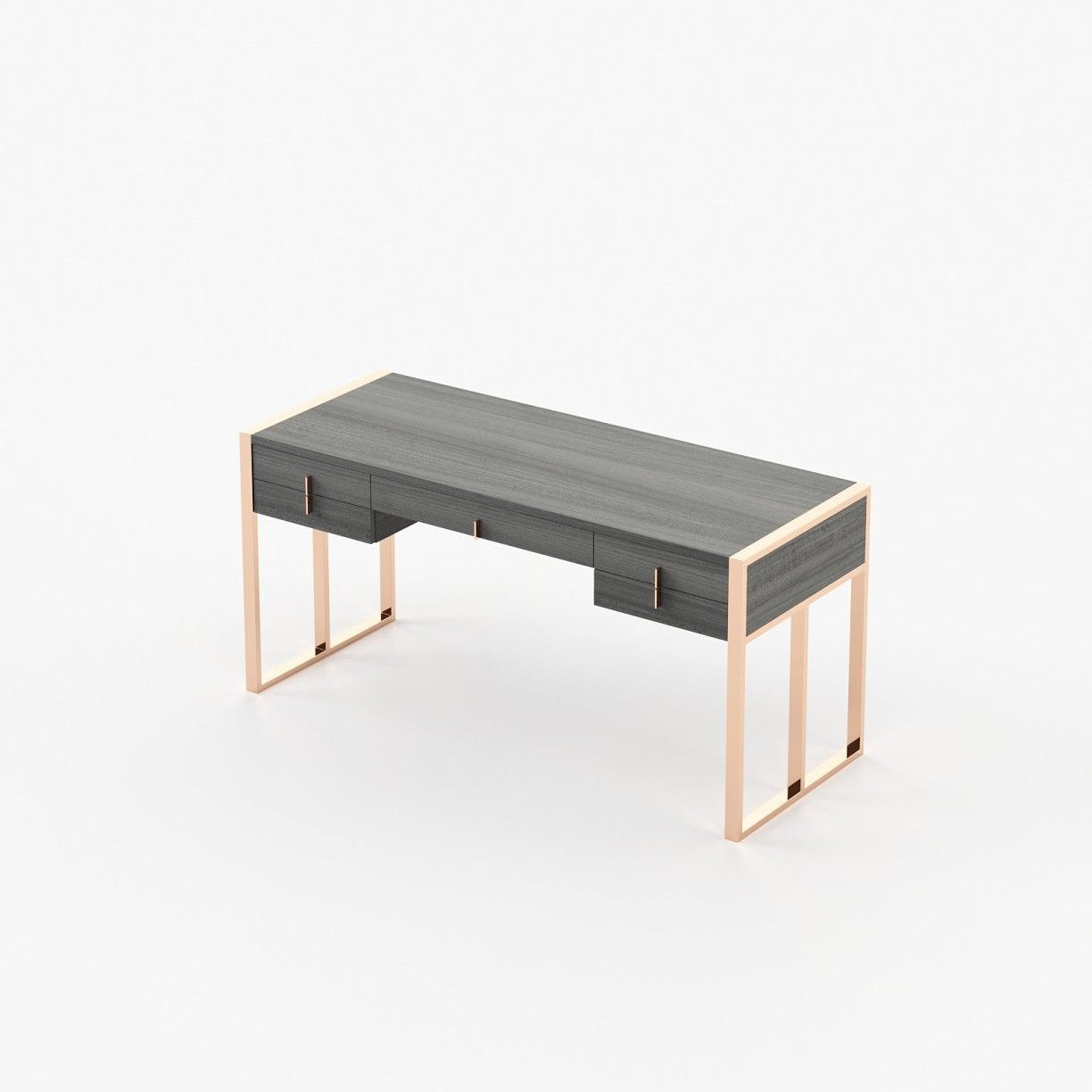 Laskasas ALLIE Desk Grey Eucalyptus Veneer Matte - Araco Interiors
