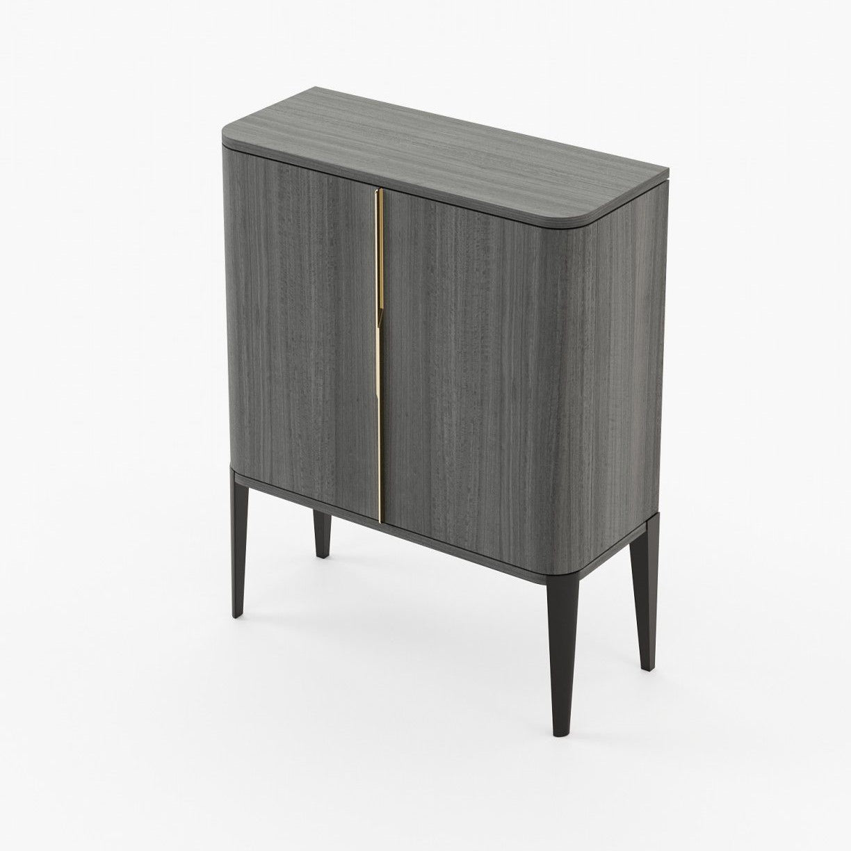 Laskasas ALVAR Bar Cabinet Grey Eucalyptus Veneer Matte - Araco Interiors