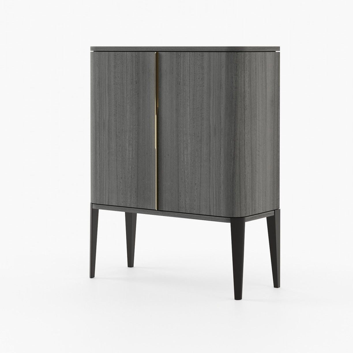 Laskasas ALVAR Bar Cabinet Grey Eucalyptus Veneer Matte - Araco Interiors