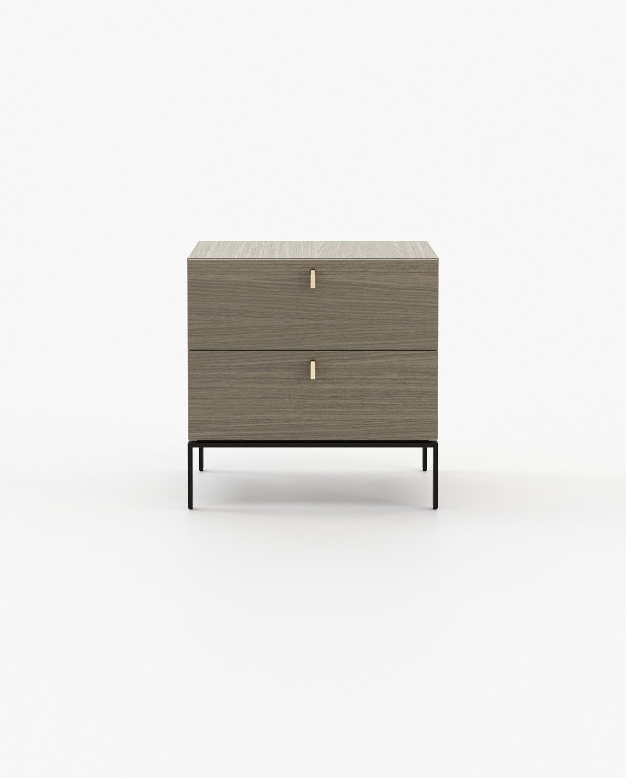 Laskasas AMBER Bedside Cabinet & Table Aged Oak Veneer Matte - Araco Interiors