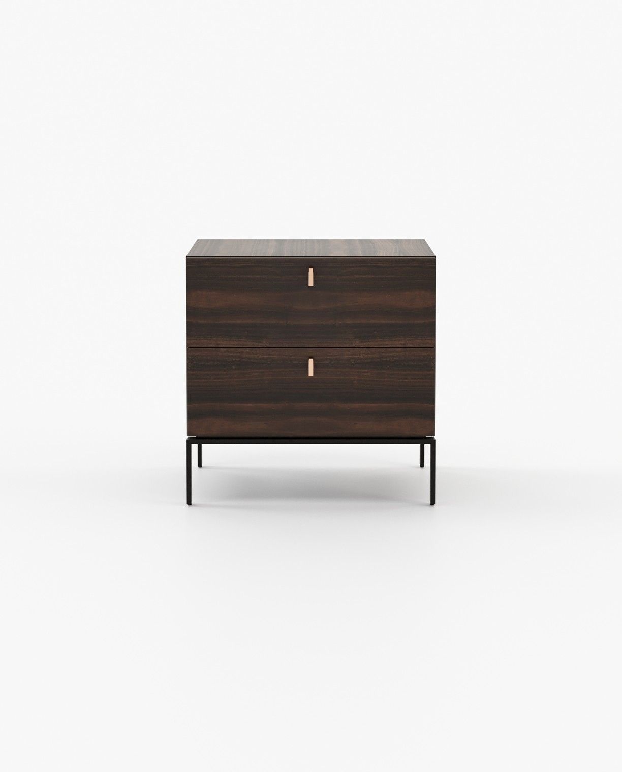 Laskasas AMBER Bedside Cabinet & Table Smoked Eucalyptus Veneer Matte - Araco Interiors