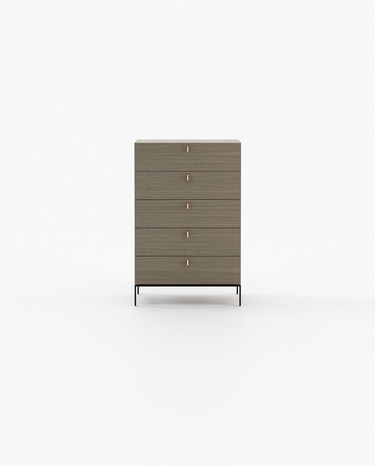 Laskasas AMBER Tallboy Chest of Drawers Aged Oak Veneer Matte - Araco Interiors
