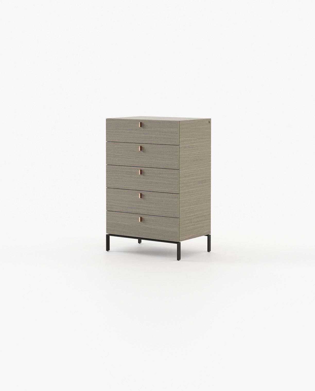 Laskasas AMBER Tallboy Chest of Drawers Aged Oak Veneer Matte - Araco Interiors