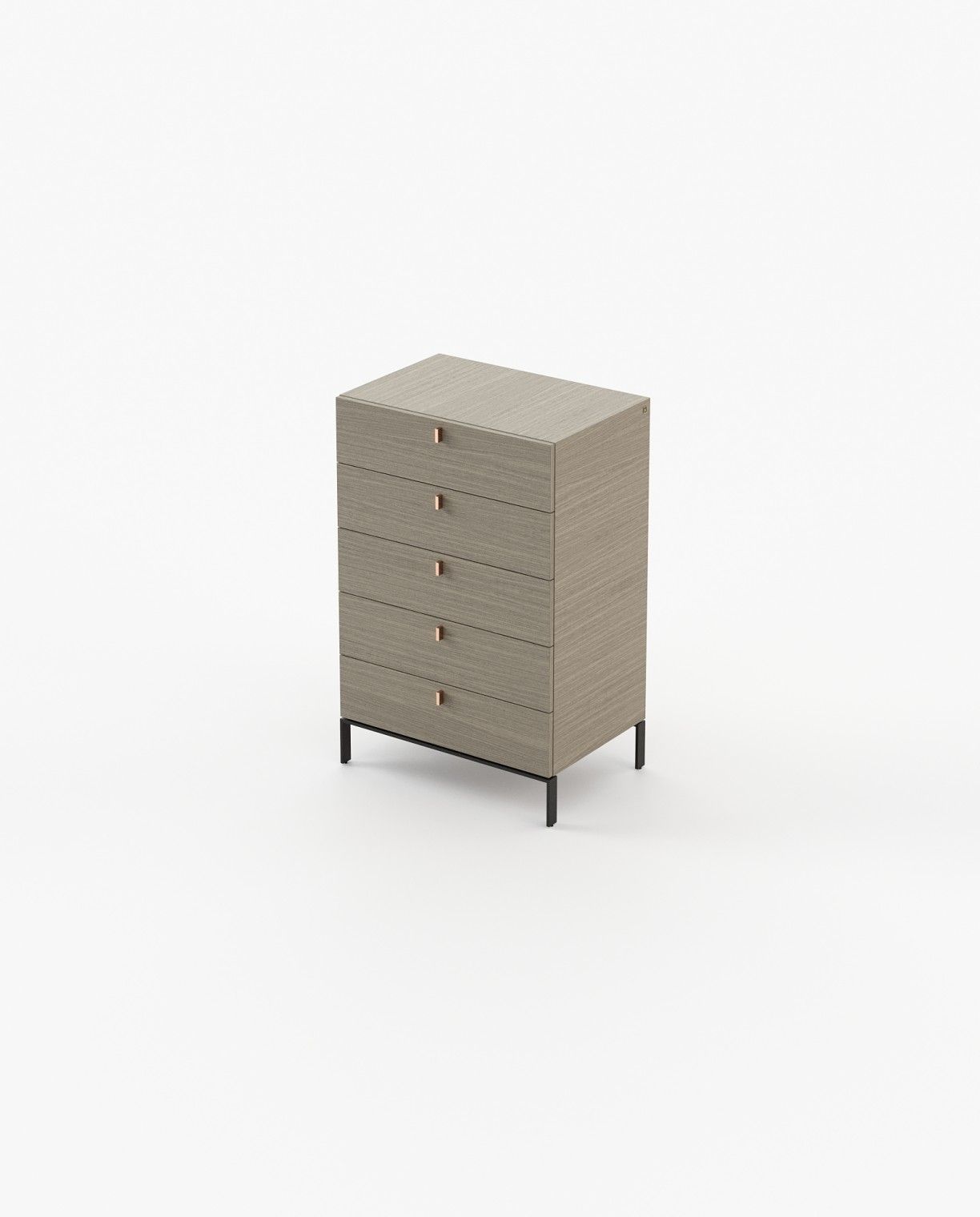 Laskasas AMBER Tallboy Chest of Drawers Aged Oak Veneer Matte - Araco Interiors